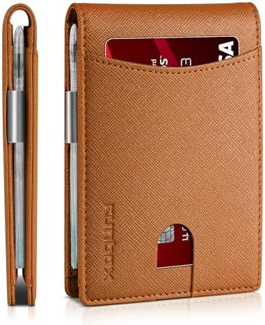 RUNBOX Money Clip Slim Wallets for Men RFID Blocking 11 Card Holder Minimalist Small Leather Bifo... | Amazon (US)