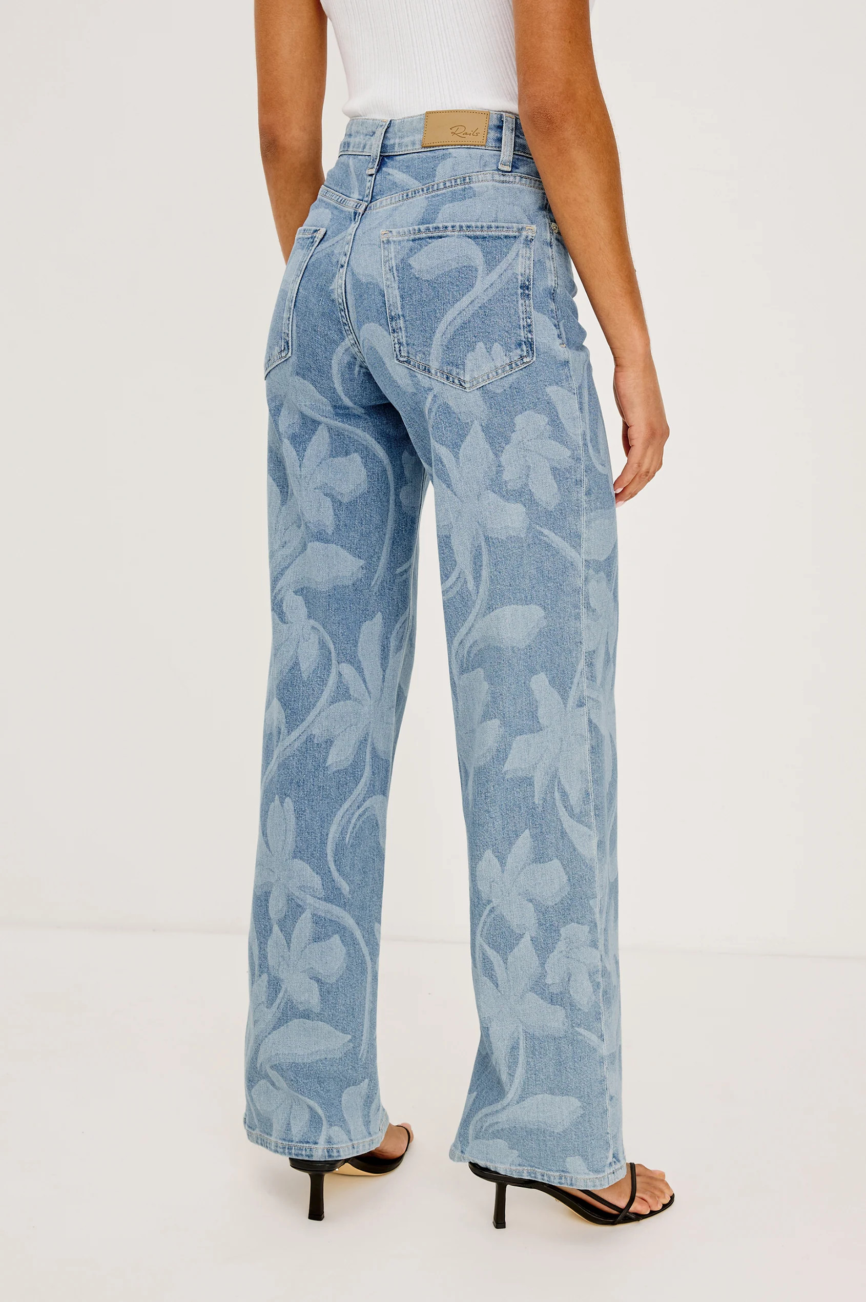 GETTY WIDE LEG - FLORAL LASER | Rails