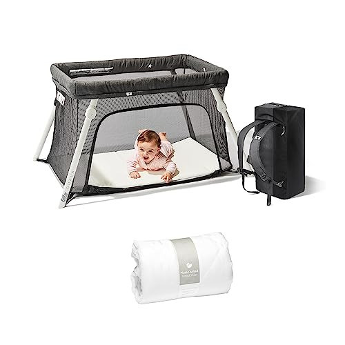Guava Lotus Travel Crib Bundle with Quilted Sheet & Mattress | Play Yard with Lightweight Backpack Design | Certified Baby Safe Portable Crib | Folding Portable Playpen for Babies & Toddlers | Amazon (US)
