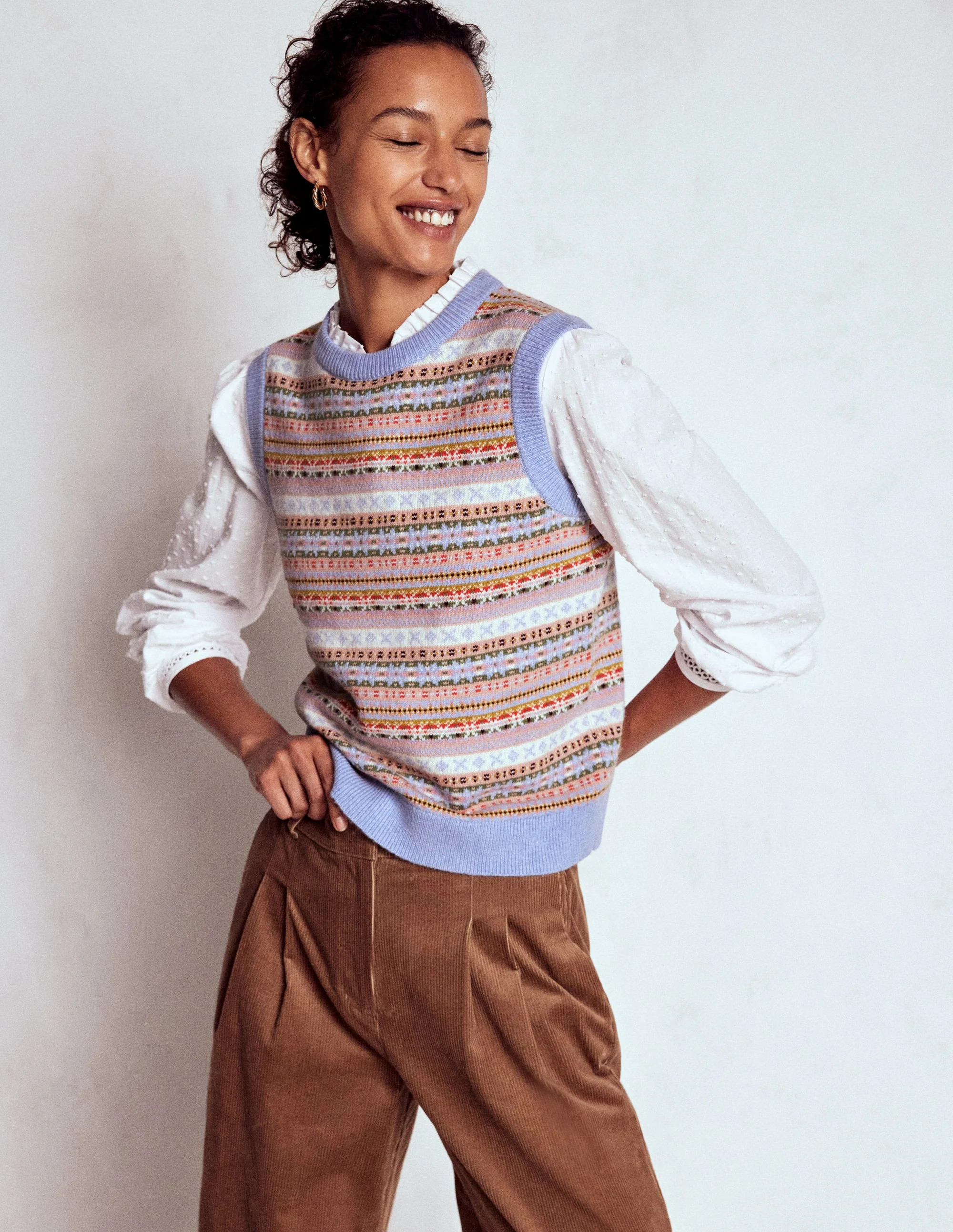 Edie Fair Isle Vest-Heritage Fair Isle | Boden (US)