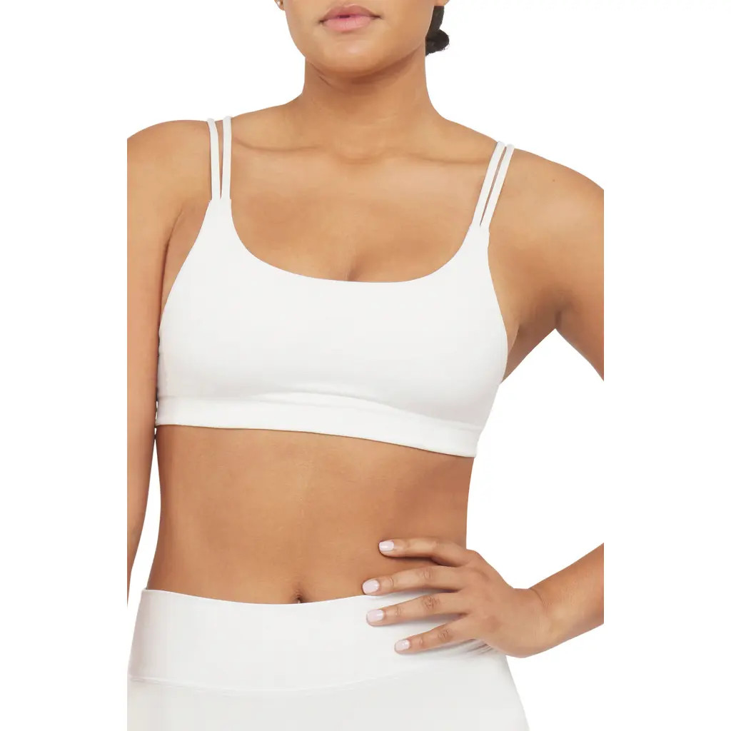 SPANX® Low Impact Sports Bra in Powder at Nordstrom, Size Medium | Nordstrom