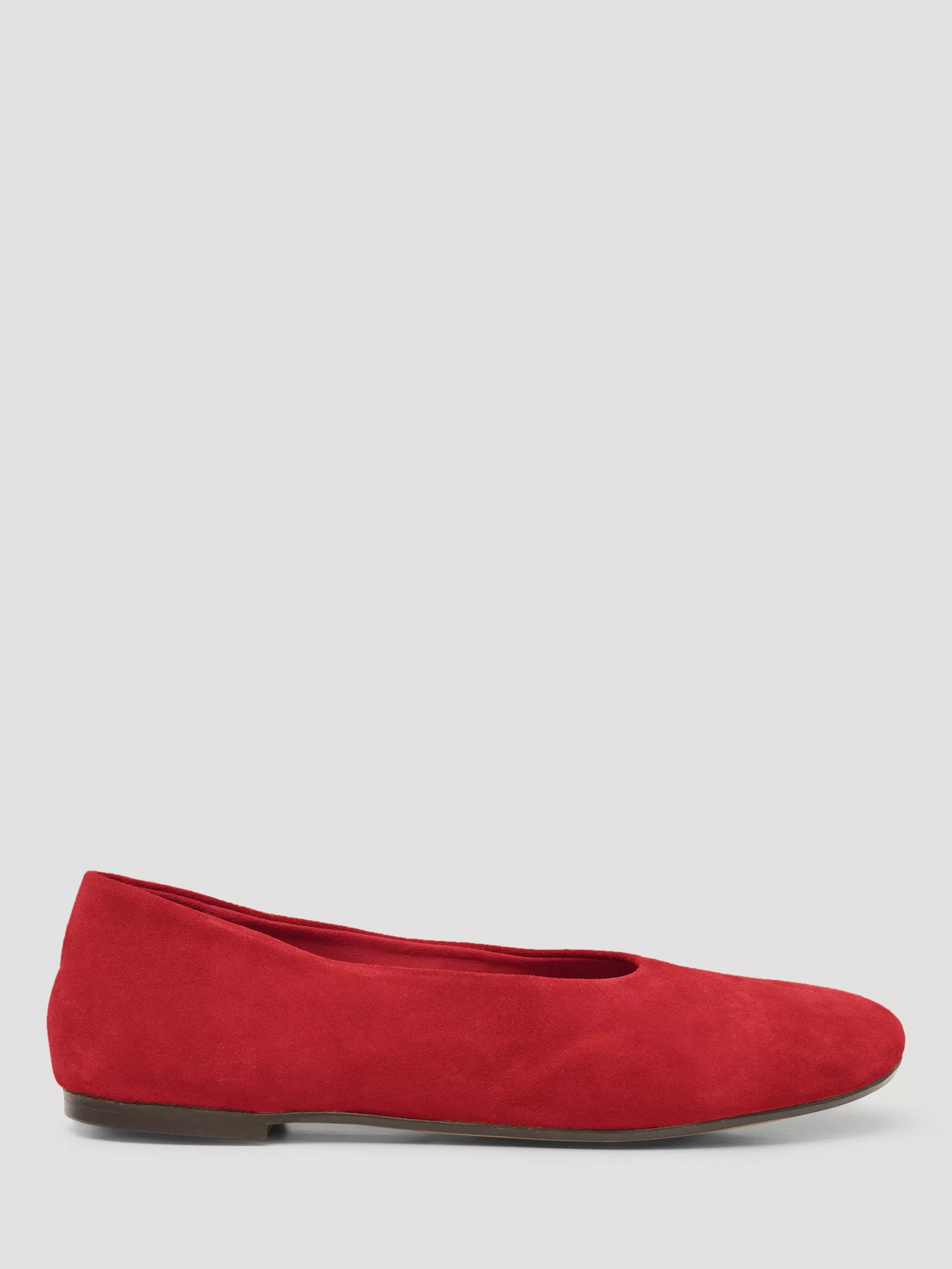 HUSH Bertie Suede Round Toe Ballerina Pumps | John Lewis (UK)
