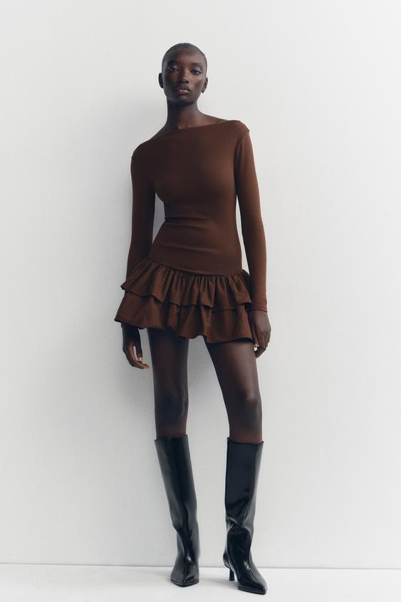 SHORT RUFFLED DRESS | Zara UK