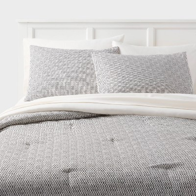 Twin/Twin Extra Long Printed Comforter Set Black/White - Room Essentials™: Includes Sheets, Sha... | Target