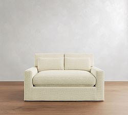 PB Comfort Modern Square Arm Deep Seat Slipcovered Sofa (62"&ndash;118") | Pottery Barn (US)