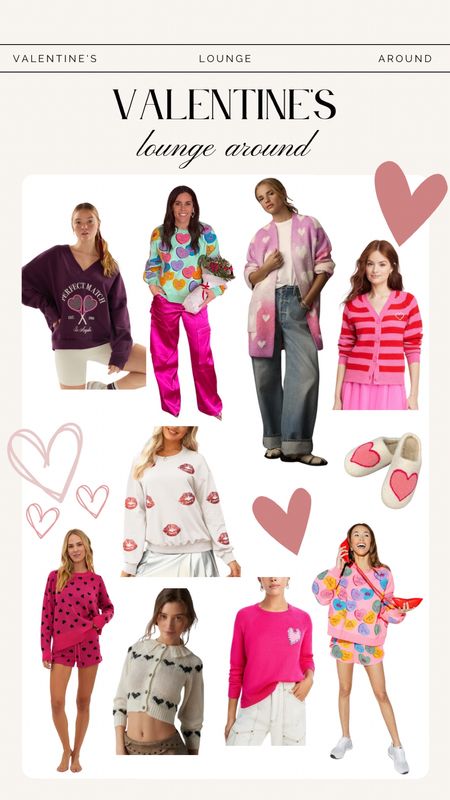 Cute Valentine’s lounge around pieces. I have the teak candy heart sweatshirt and I always get so many compliments! 

#LTKSeasonal #LTKMostLoved #LTKGiftGuide