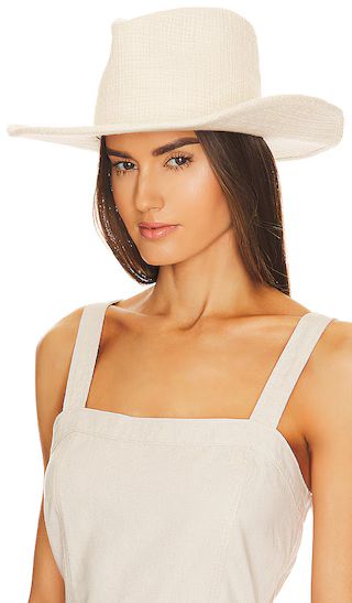 Sandy Cowboy Hat in Ivory Tweed | Revolve Clothing (Global)