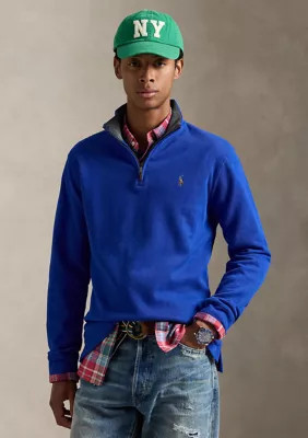 Polo Ralph Lauren Men's Estate-Rib Quarter-Zip Pullover, Blue, Small | Belk