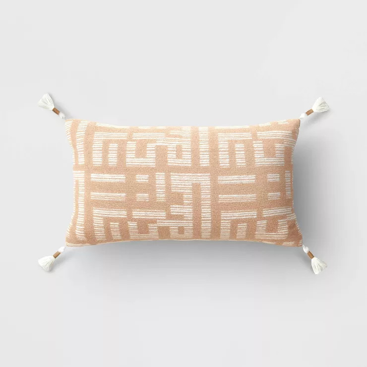 Oversized Modern Geometric Patterned Lumbar Throw Pillow - Threshold™ | Target