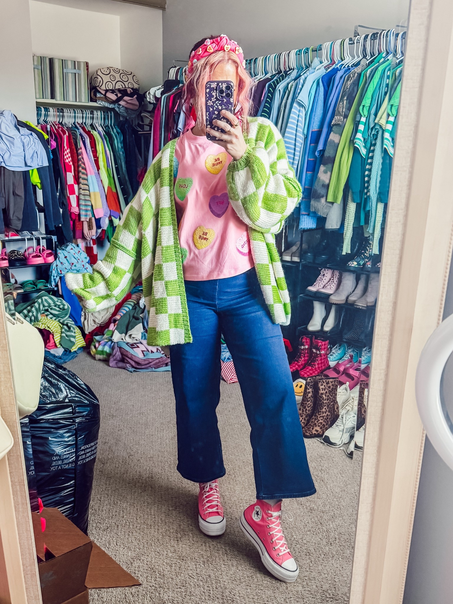 Today’s ootd 
Valentines outfit inspo 
Tee - medium 
Cardigan - small
Jeans - 8 

#LTKootd #LTKValentine #LTKSeasonal