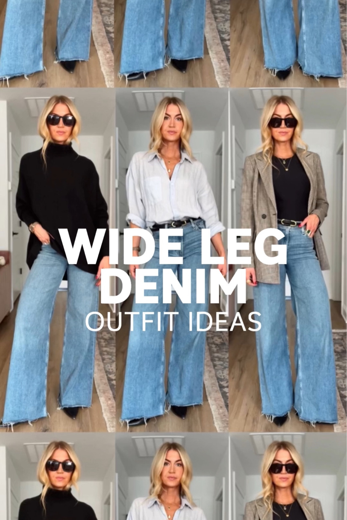 Wide leg high rise denim outfit ideas. 
Jeans run TTS (wearing a 25)


#LTKSeasonal #LTKVideo #LTKstyletip