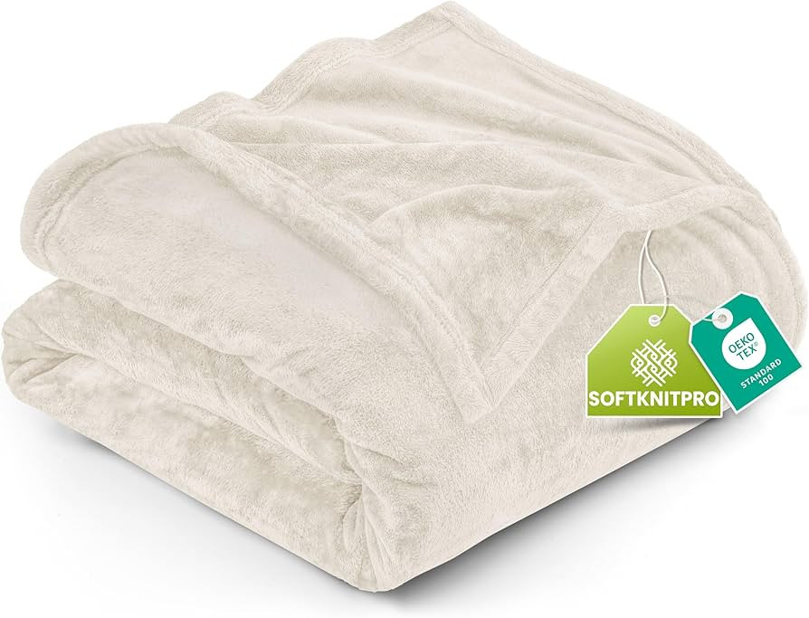 Utopia Bedding Fleece Blanket Queen Size Linen (90x90 Inches) Ultra Soft Warm Lightweight Microfi... | Amazon (US)
