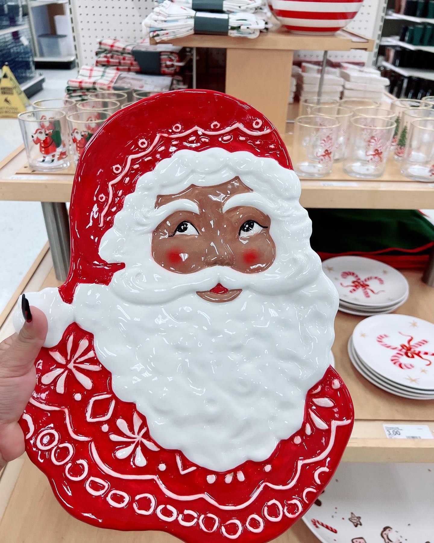 Earthenware Figural Santa Serving Platter - Threshold&#8482; | Target