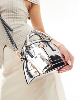 River Island metallic mini bag in silver | ASOS | ASOS (Global)