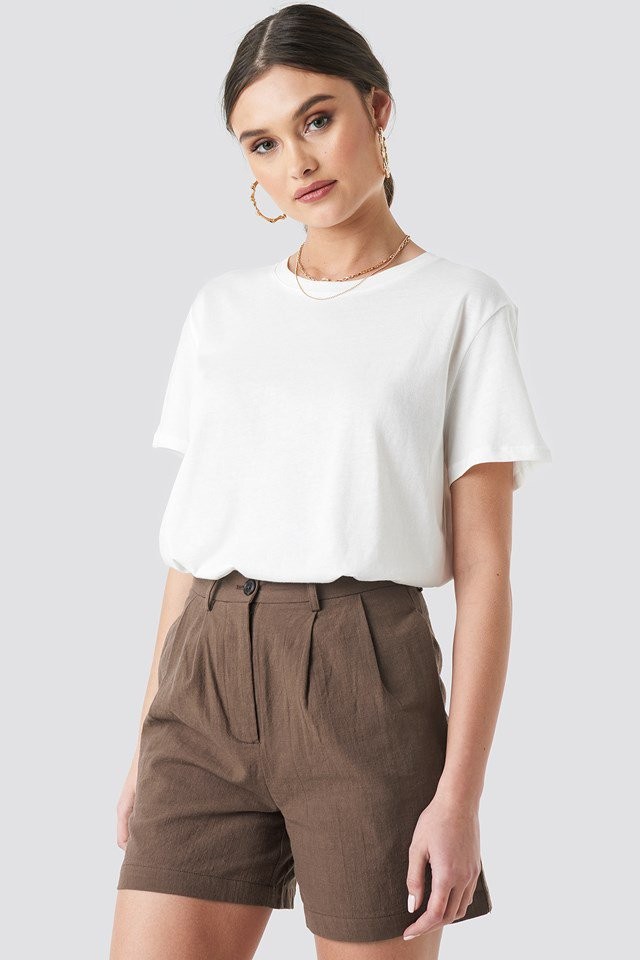 Safari Oversized Tee White | NA-KD Global
