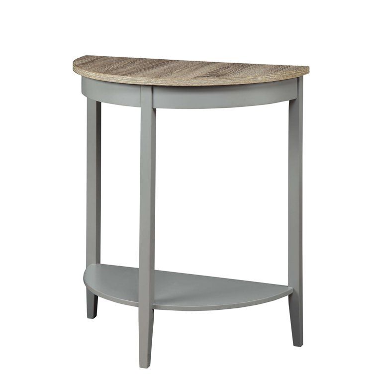 Acme Furniture Joey Half Moon Console Table in Gray Oak and Gray | Walmart (US)