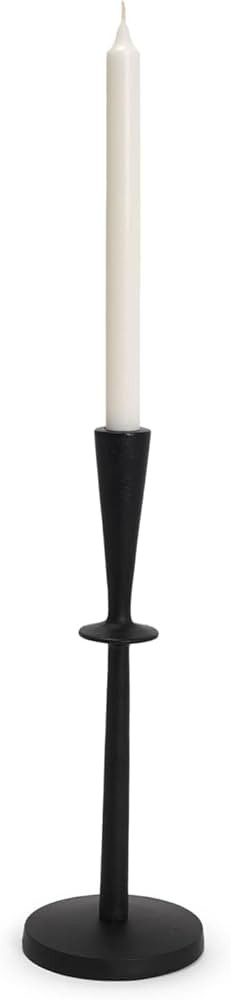 Matte Black Cast Medium Candle Holder 4.5 X 13 | Amazon (US)