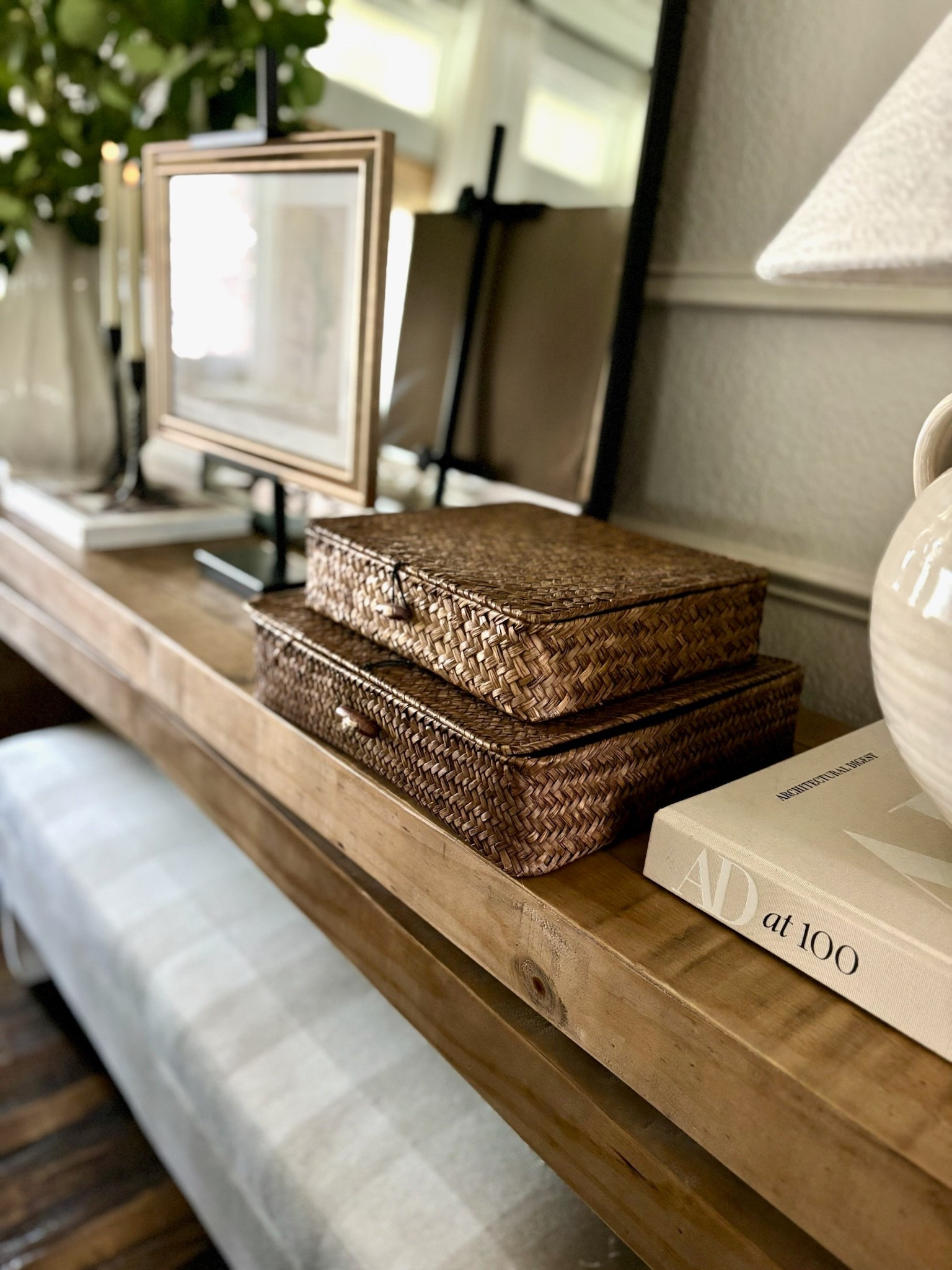 Console table styling!  My console table is currently on sale!  I have the sierra rustic natural color! 

#LTKHome #LTKSaleAlert