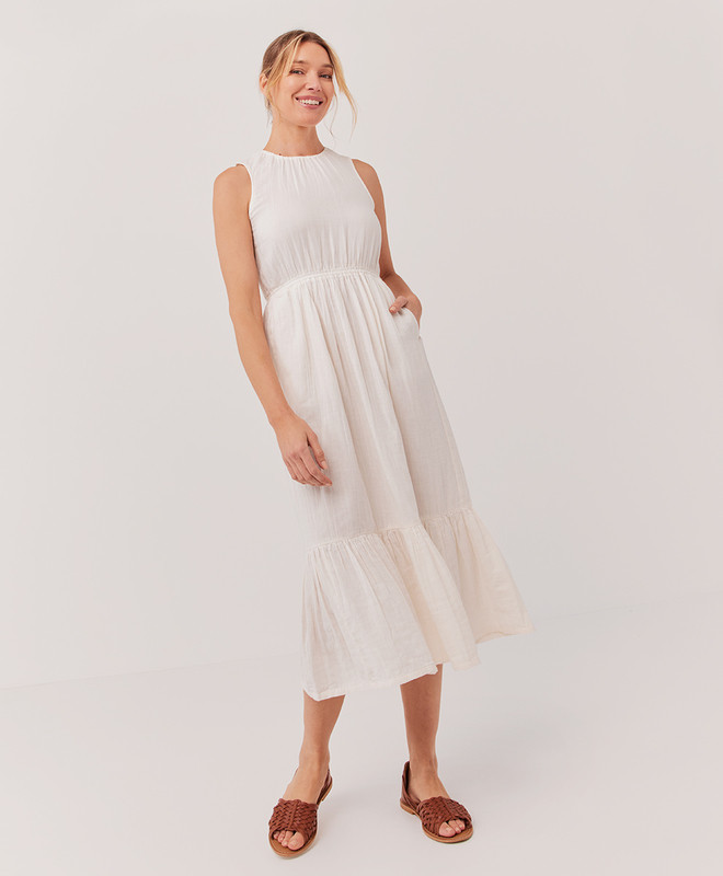 clearance the coastal cutout midi dress | Pact Apparel