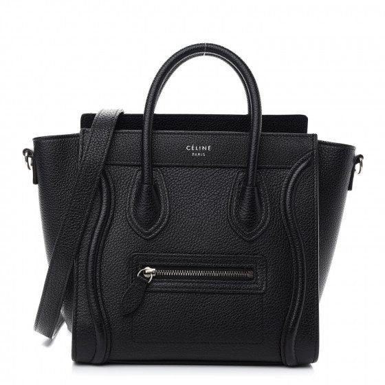 CELINE

Drummed Calfskin Nano Luggage Black | Fashionphile