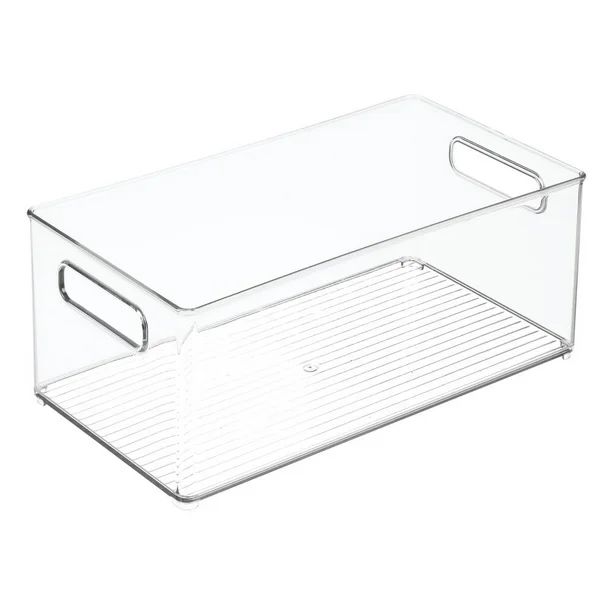 mDesign Deep Plastic Kitchen Storage Organizer Container Bin with Handles for Pantry, Cabinets, S... | Walmart (US)