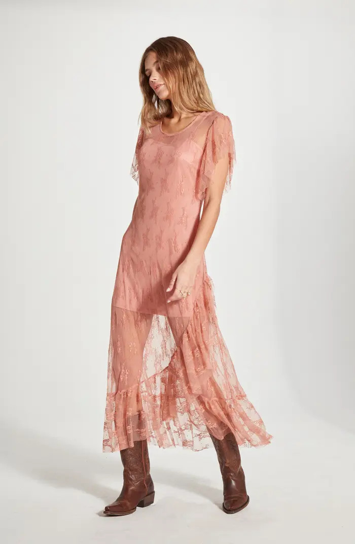 WISHLIST Sheer Lace Maxi Dress | Nordstromrack | Nordstrom Rack
