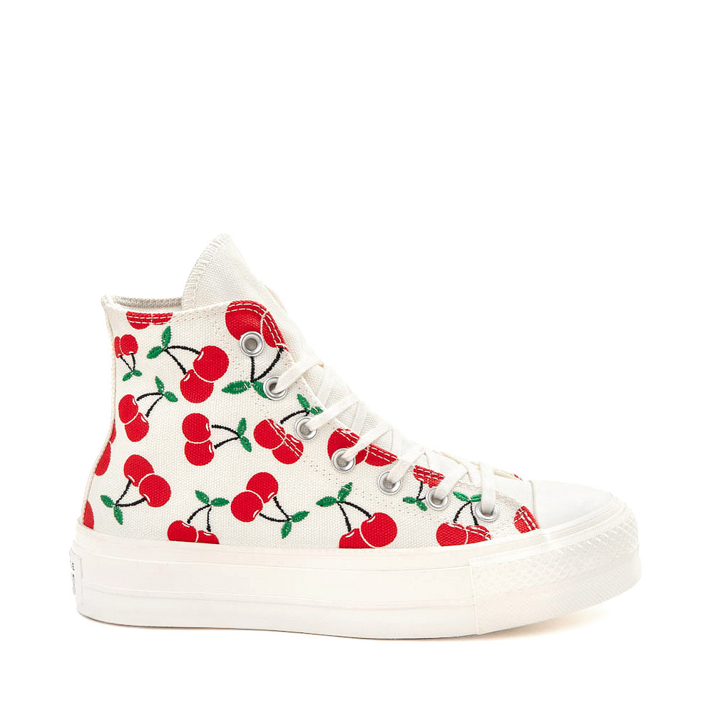 Womens Converse Chuck Taylor All Star Lift Hi Sneaker - Egret / Cherries | Journeys