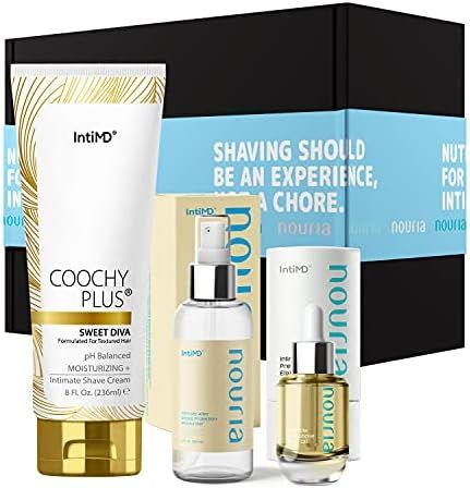 Coochy Plus HydroLock MOISTURIZING+ 3-Steps Kit Intimate Shave Gift Set: NOURIA Pre-Shave Elixir Oil | Amazon (US)