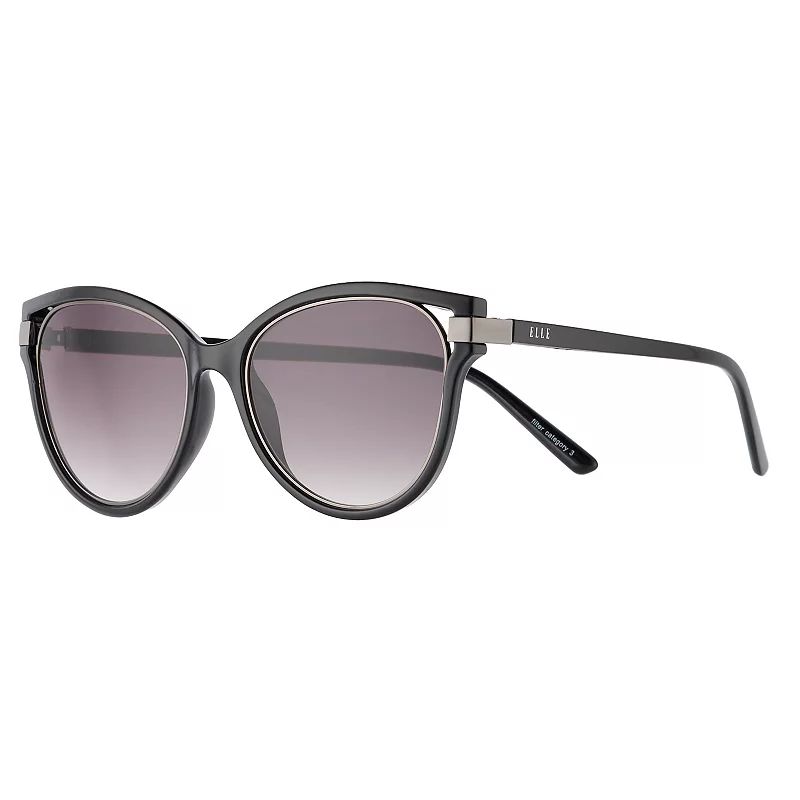Women's ELLE Black Cat Eye Sunglasses, Size: Medium | Kohl's