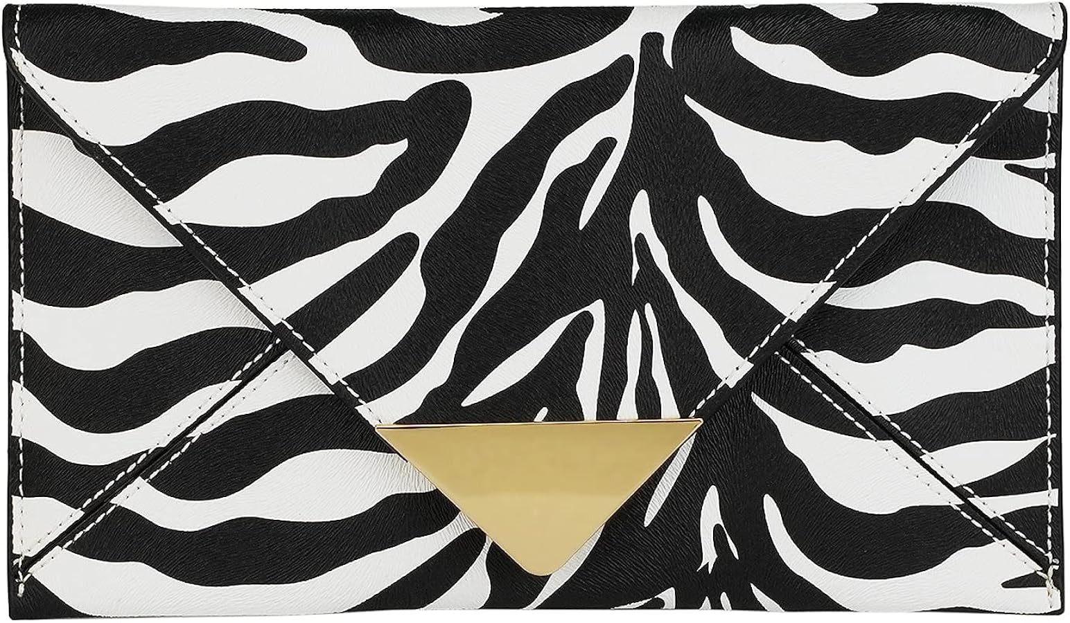 JNB Synthetic Leather Zebra Print Envelope Clutch | Amazon (US)