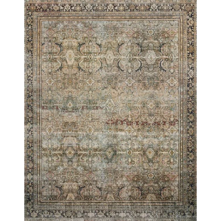 Giacinto Power Loom Performance Olive/Charcoal Rug | Wayfair North America