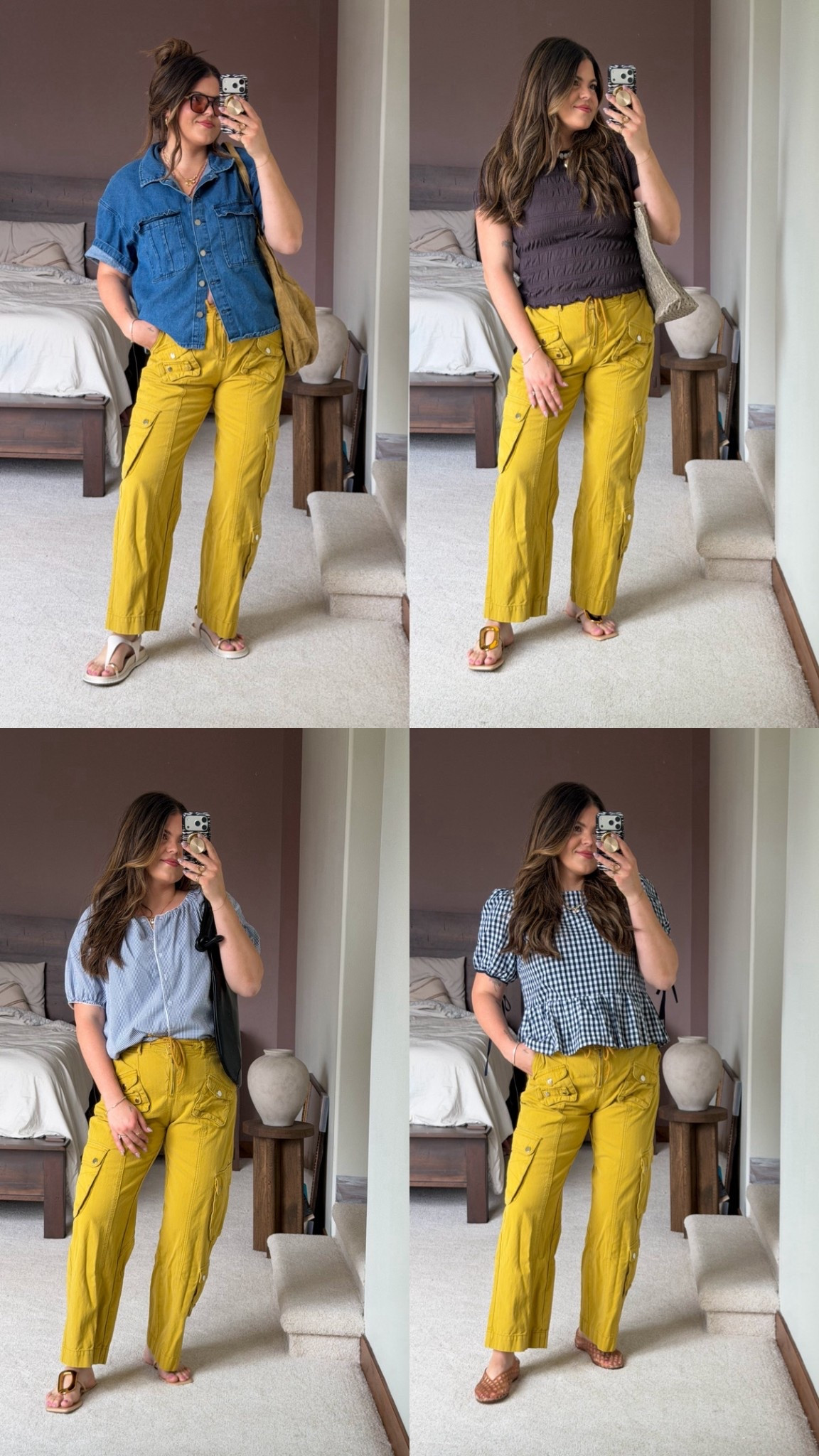 Spring outfit ideas from Amazon 

(Brown shirt from Madewell size large) 

Midsize, size 12, size 14, mom style 