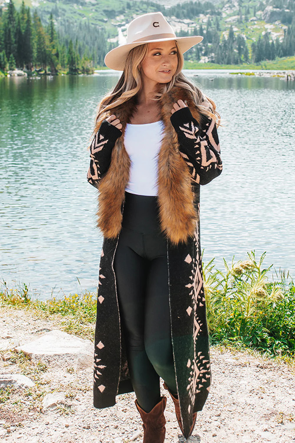 Emma Long Cardigan - Black | BuddyLove