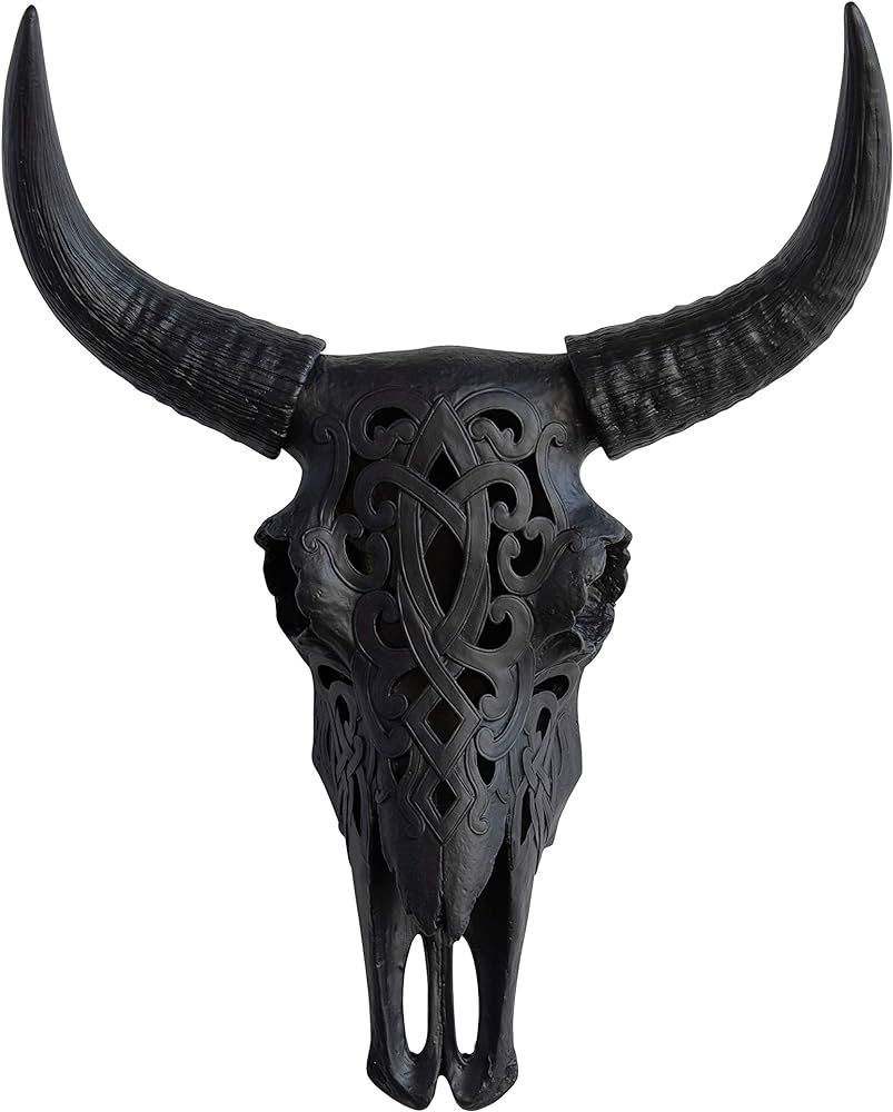 Near and Deer Faux Taxidermy Decorative Bison Skull, Black, CBI1717 | Amazon (US)