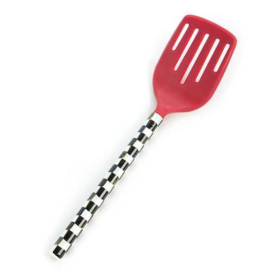 Courtly Check Slotted Turner - Red | MacKenzie-Childs