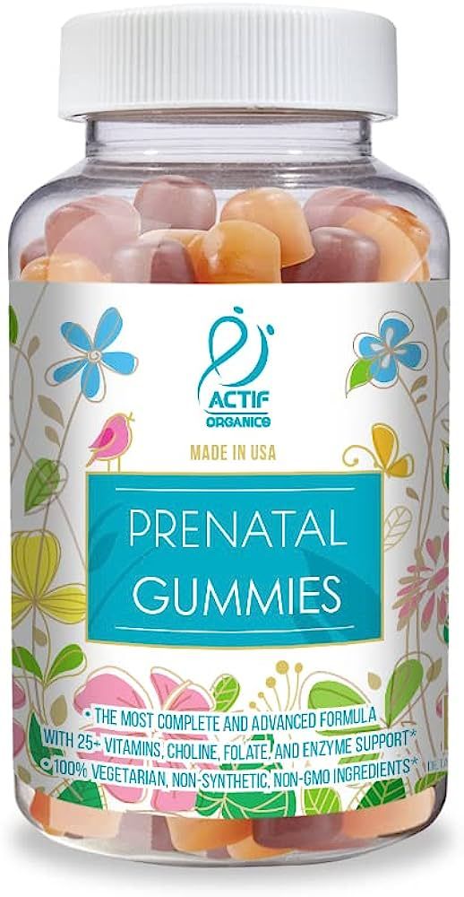 Actif Organic Prenatal Gummies with 25+ Organic Vitamins and Organic Herbal Blend - Non-GMO, 100%... | Amazon (US)