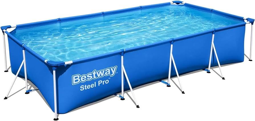 Bestway Steel Pro 13 Foot x 32 Inch Rectangular above Ground Outdoor Pool Steel Framed Vinyl Swim... | Amazon (US)