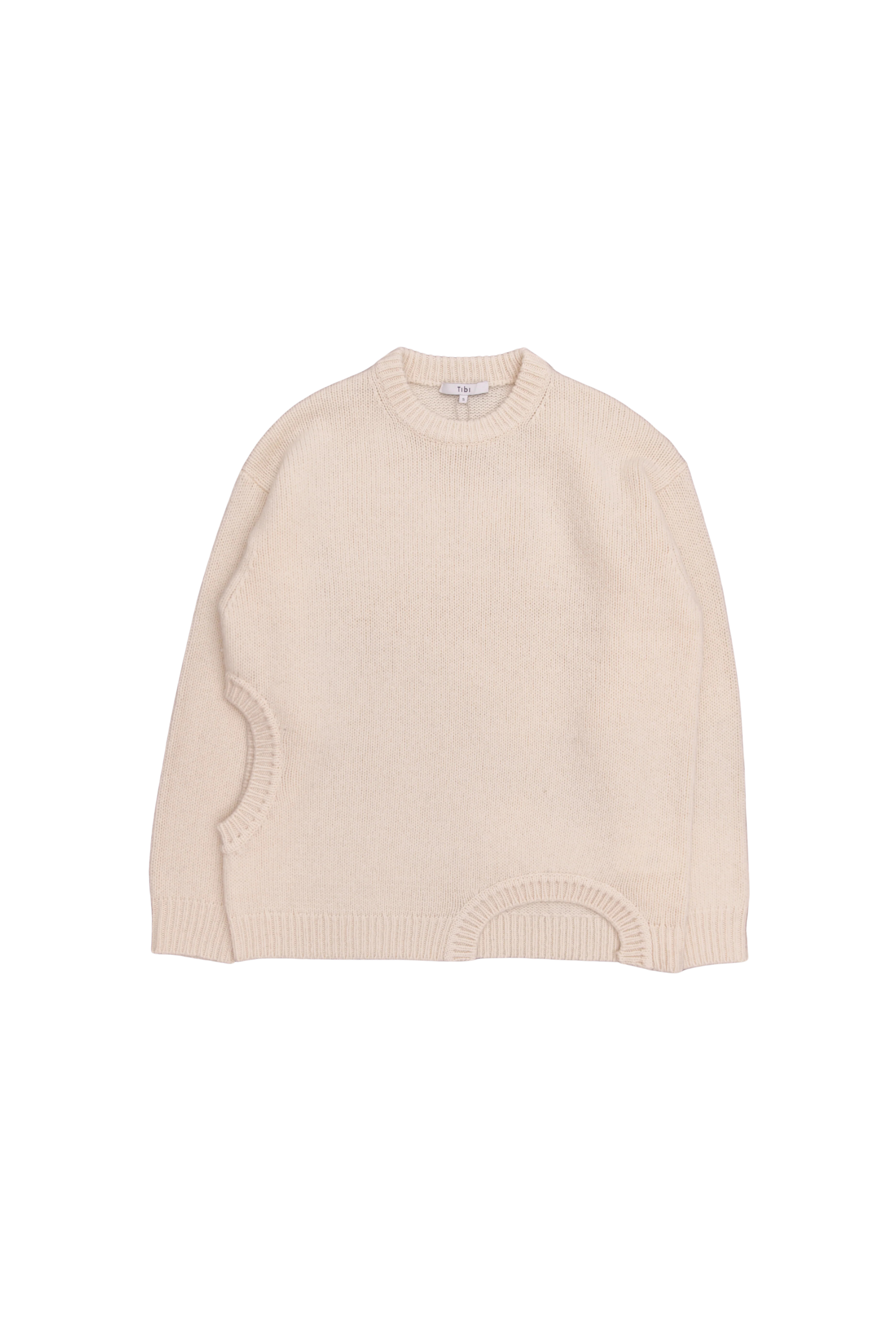 Soft Lambswool Sweater With Cut Out Detail | MODISTE