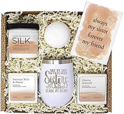 Sister Gifts from Sister - Birthday Gifts for Sister - Relaxing Spa Gift Box w/Tumbler - for Her ... | Amazon (US)