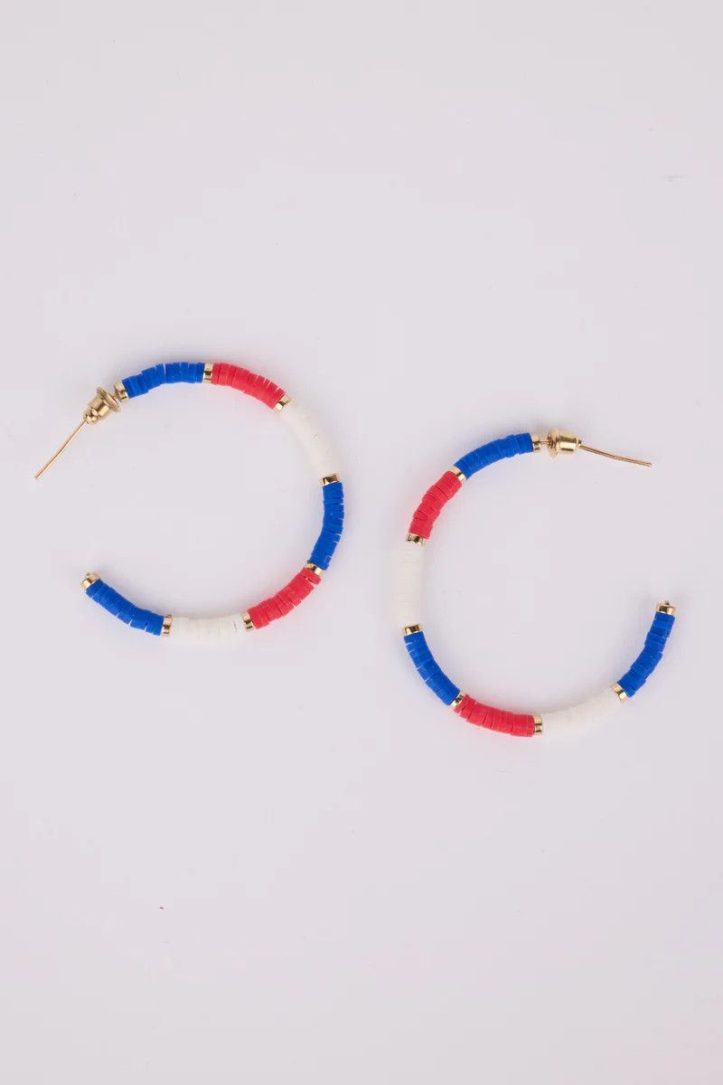 Patriotic Hoop Earrings | Avara