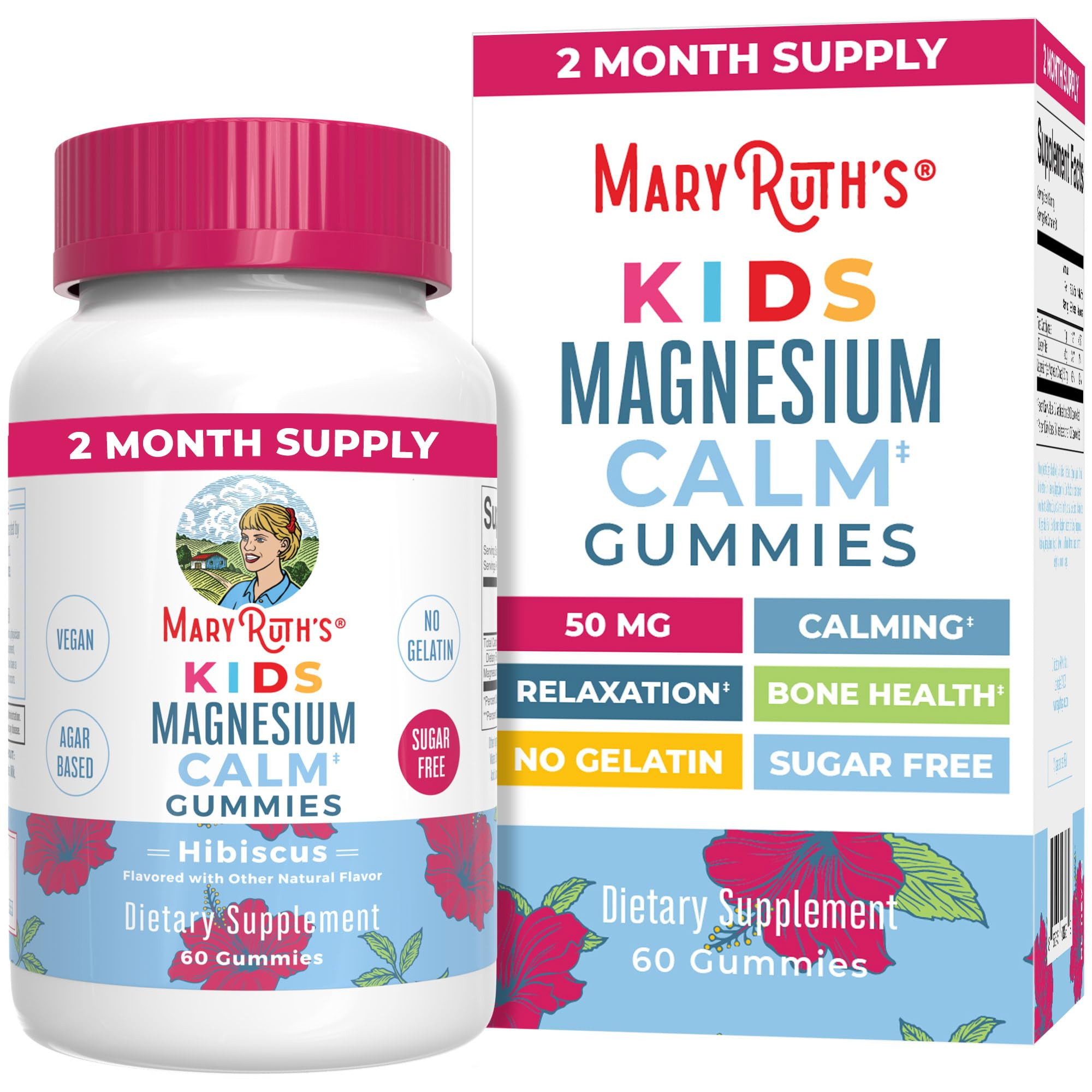 MaryRuth Organics Kids Magnesium Citrate Gummies by MaryRuth's | 2 Month Supply | Sugar-Free | Ca... | Amazon (US)