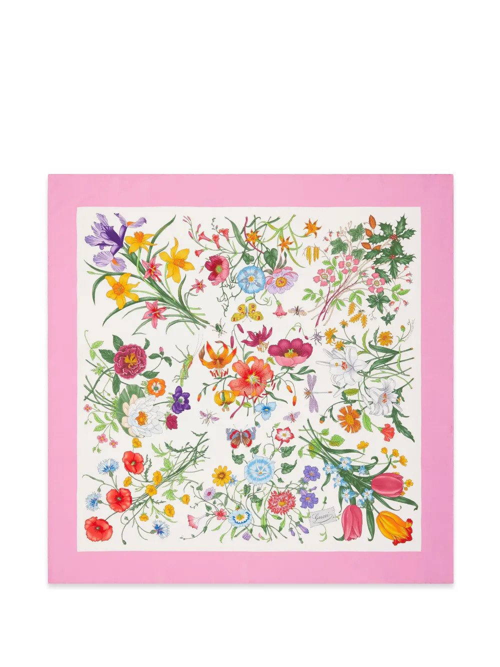 Gucci flora-print scarf - White | Farfetch Global