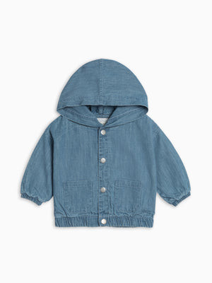 Jules Chambray Hooded Jacket | Colored Organics