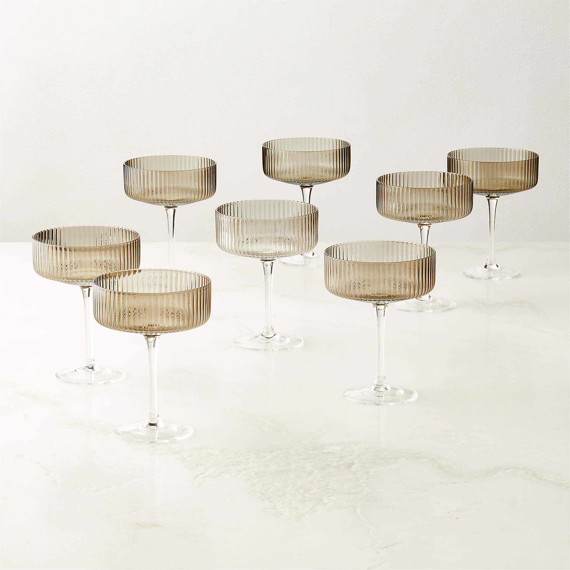 Eve Coupe Cocktail Glass Set of 8 + Reviews | CB2 | CB2