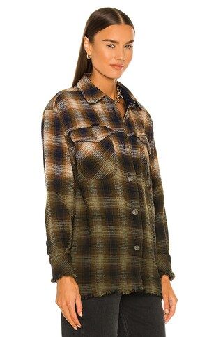Free People Anneli Plaid Shirt Jacket in Tobacco Combo from Revolve.com | Revolve Clothing (Global)