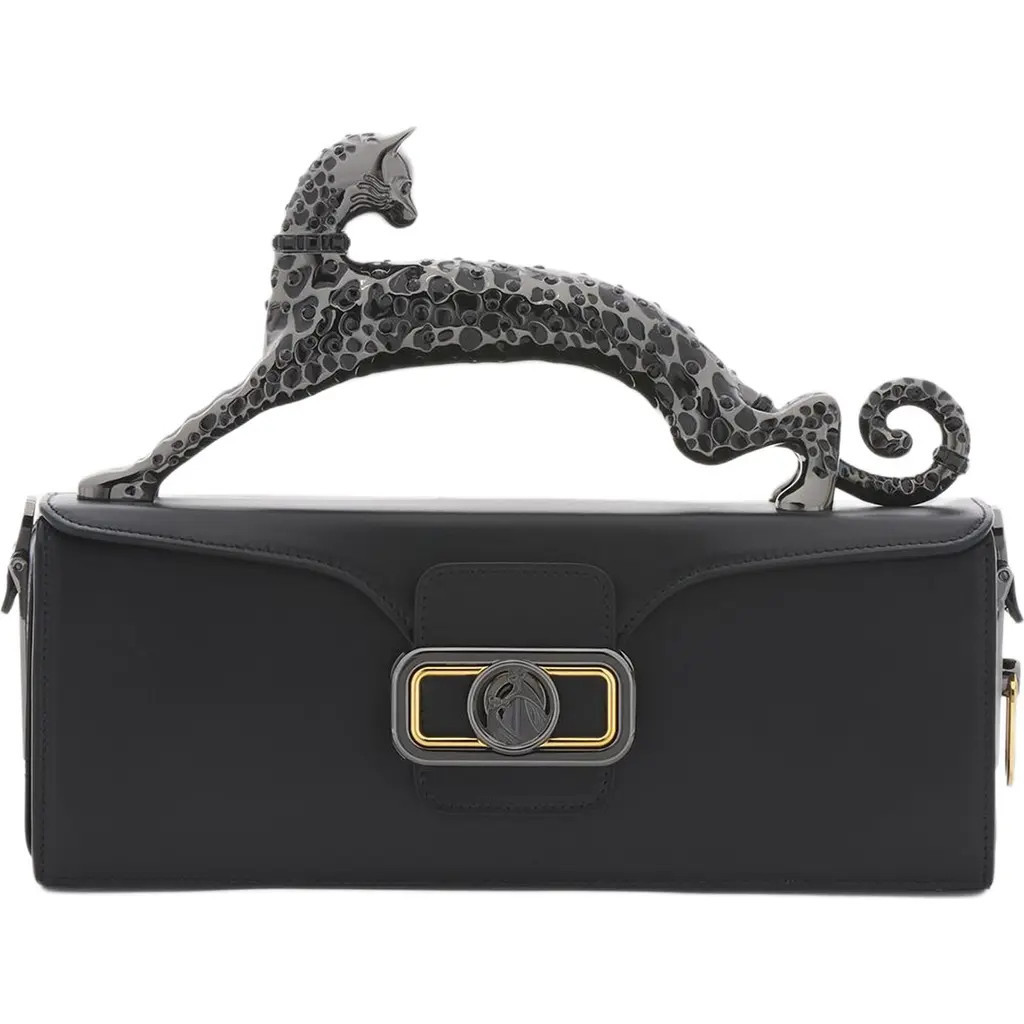 Lanvin Medium Pencil Cat Leather Bag in Black at Nordstrom | Nordstrom