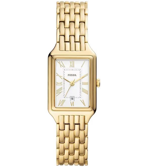 Fossil Raquel Three-Hand Date Gold-Tone Stainless Steel Bracelet Watch | Dillard's | Dillard's