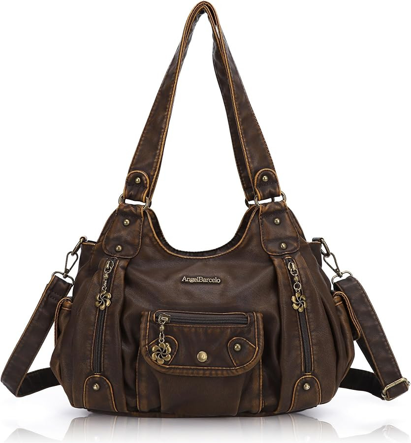 Angel Barcelo Womens Purses and Handbags PU Leather Shoulder Bag Fashion Hobo Bags for Girls | Amazon (US)