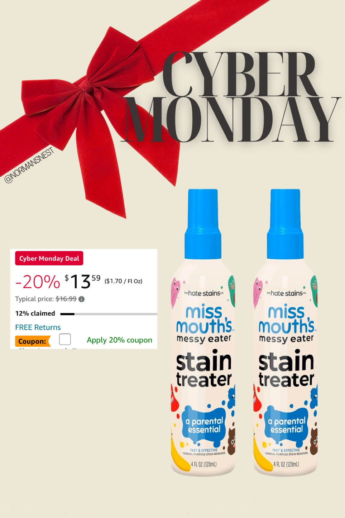 Great deal on my favorite stain remover! Under $11 for 2 after you clip the coupon. 

#LTKKids #LTKCyberWeek #LTKBaby
