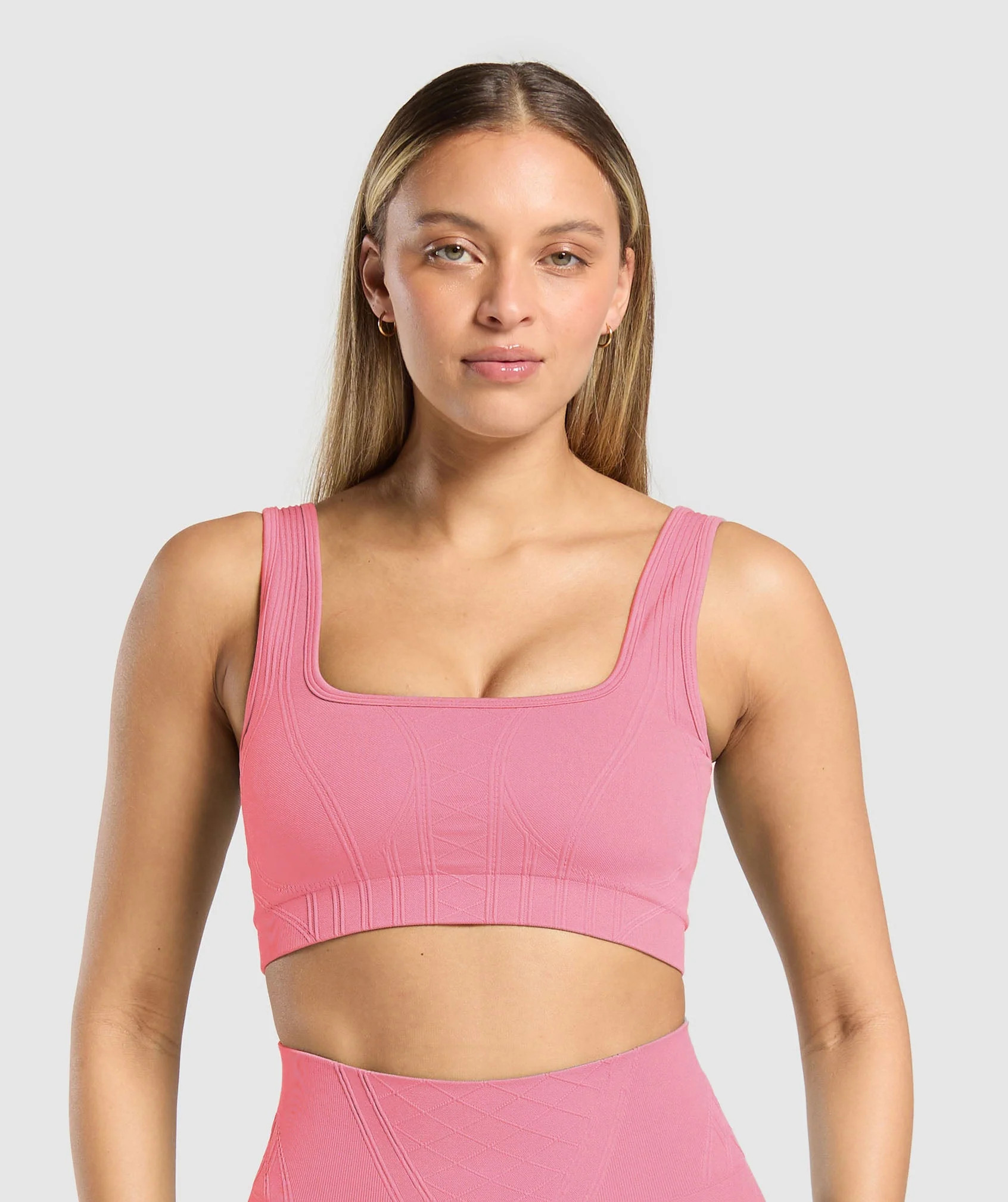 Gymshark Corset Seamless Sports Bra - Sunset Pink | Gymshark EU